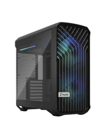 Fractal Design Torrent Compact (Light TG RGB) Gaming Case w/ Light Tint Glass Windows  E-ATX  2 RGB Fans  Fan Hub  RGB Strip on PSU Shroud  Front Grille  USB-C