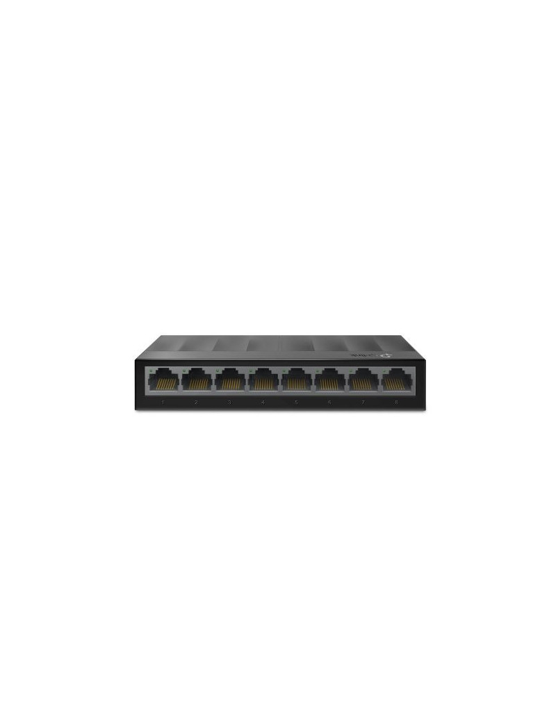 TP-LINK (LS1008G) 8-Port Gigabit Unmanaged Desktop LiteWave Switch  Plastic Case