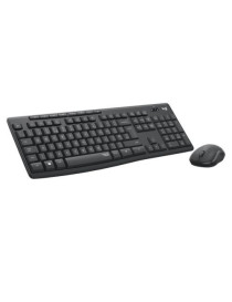 Logitech MK295 Silent Wireless Keyboard and Mouse Kit  Spill Resistant  Graphite