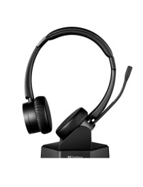 Sandberg Bluetooth Office Headset Pro+  Dual Connection  Charging Dock  Noise-Reducing Mic  Busy Light  5 Year Warranty