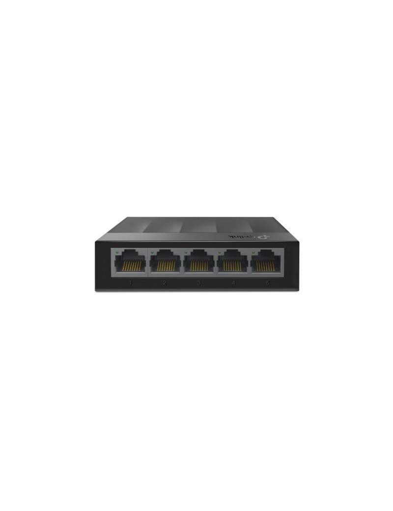 TP-LINK (LS105G) 5-Port Gigabit Unmanaged Desktop LiteWave Switch  Steel Case