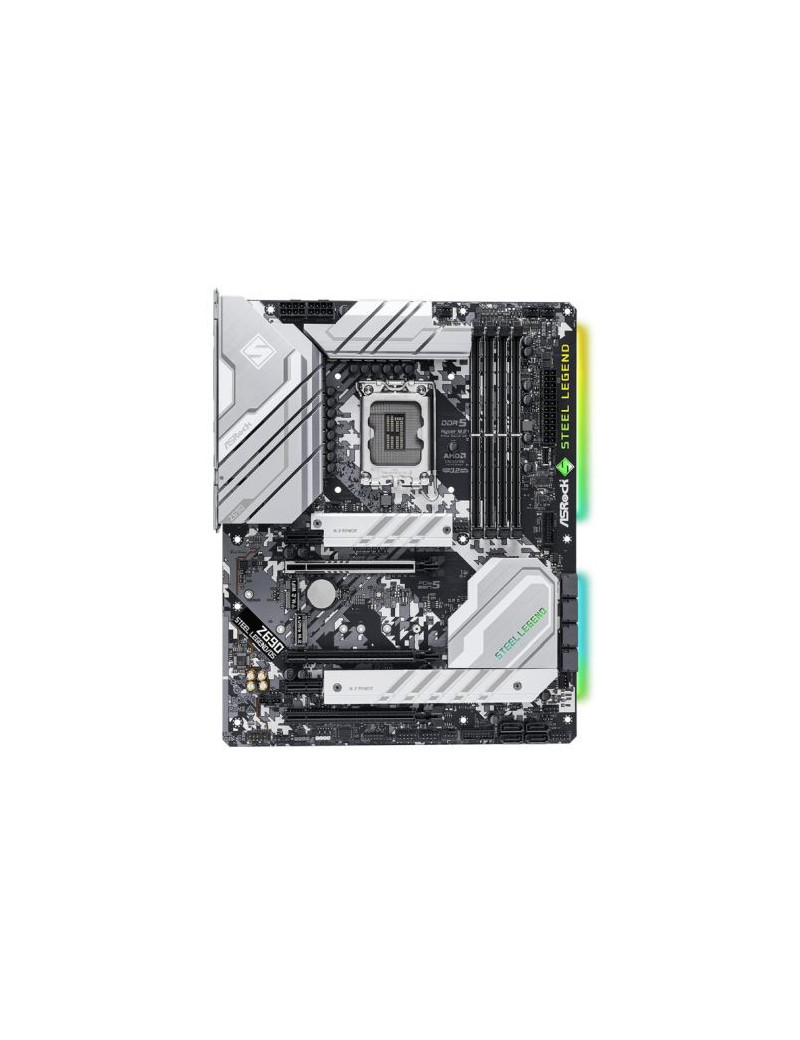 Asrock Z690 STEEL LEGEND/D5  Intel Z690  1700  ATX  4 DDR5  HDMI  DP  PCIe5  2.5GB LAN  RGB  3x M.2