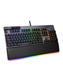 Asus ROG STRIX FLARE II ANIMATE RGB Mechanical Gaming Keyboard w/ PBT Keycaps  USB  ROG NX Red Switches  Detachable Wrist Rest  Customisable AniMe Matrix Display