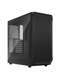 Fractal Design Focus 2 (Black TG) Gaming Case w/ Clear Glass Window  ATX  2 Fans  Mesh Front  Innovative Shroud System