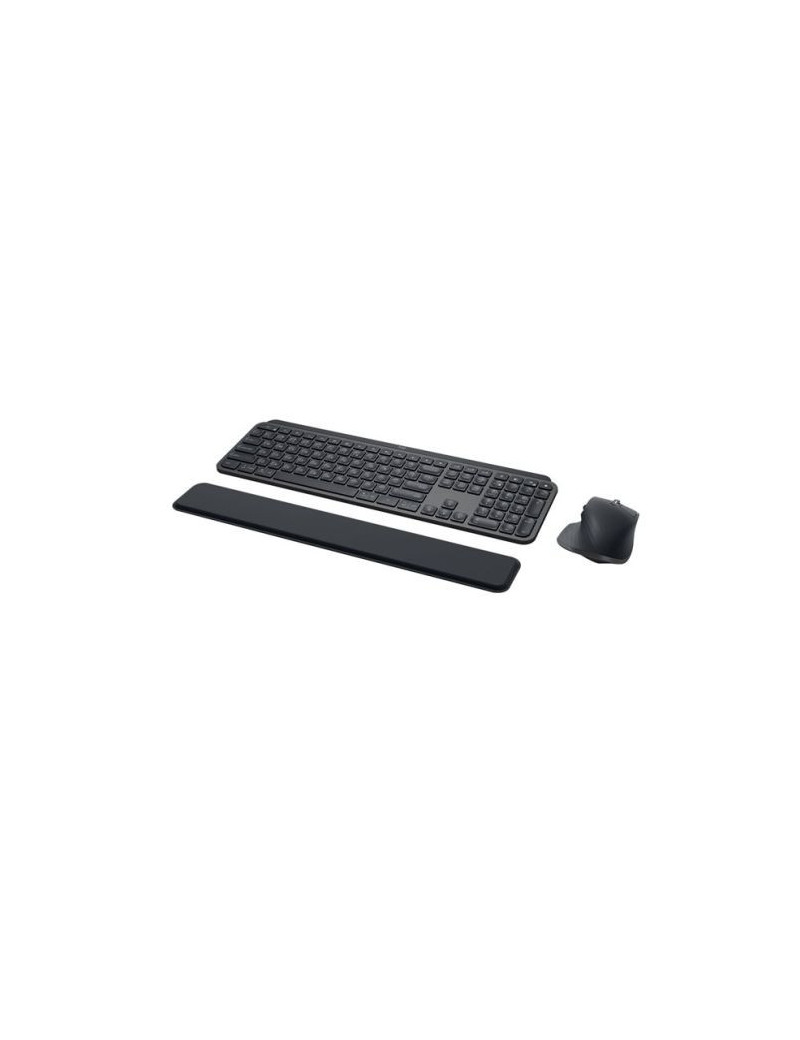 Logitech MX Keys Combo v2 for Business Wireless Keyboard and Mouse Kit  MX Palm Rest  Backlit KB  8000 DPI Mouse  Graphite