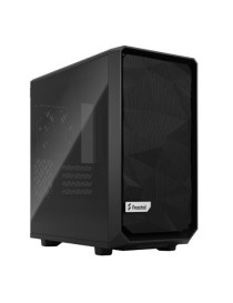 Fractal Design Meshify 2 Mini (Black TG) Gaming Case w/ Dark Glass Window  Micro ATX  Angular Mesh  USB-C  331mm GPU & 280mm Radiator Support