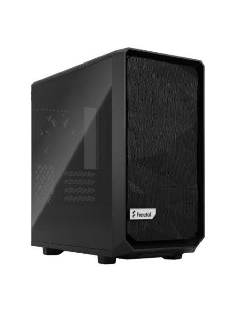 Fractal Design Meshify 2 Mini (Black TG) Gaming Case w/ Dark Glass Window  Micro ATX  Angular Mesh  USB-C  331mm GPU & 280mm Radiator Support