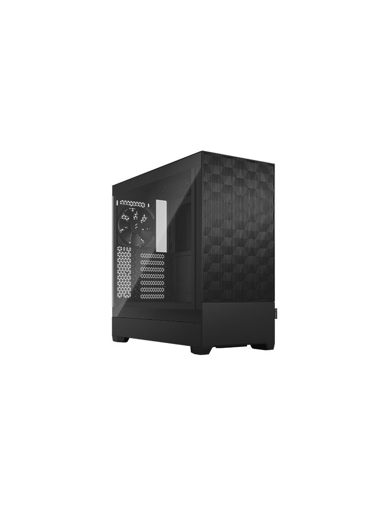 Fractal Design Pop Air (Black TG) Gaming Case w/ Clear Glass Window  ATX  Hexagonal Mesh Front  3 Fans