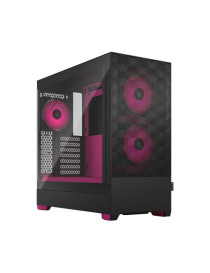 Fractal Design Pop Air RGB (Magenta Core TG) Gaming Case w/ Clear Glass Window  ATX  Hexagonal Mesh Front  Magenta Interior/Accents  3 RGB Fans & ARGB Controller