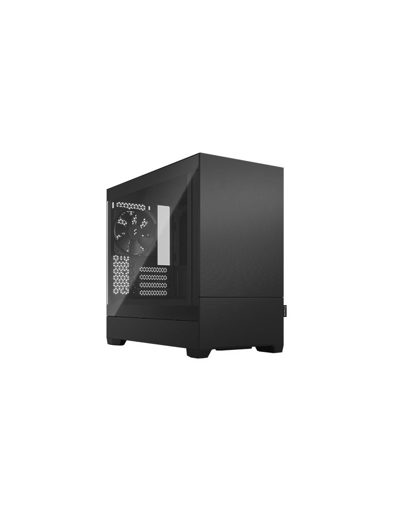 Fractal Design Pop Mini Silent (Black TG) Gaming Case w/ Clear Glass Window  Micro ATX  Sound-Damping Steel & Foam  3 Fans