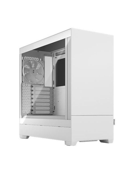 Fractal Design Pop Silent (White TG) Gaming Case w/ Clear Glass Window  ATX  Sound-Damping & Steel Foam  3 Fans