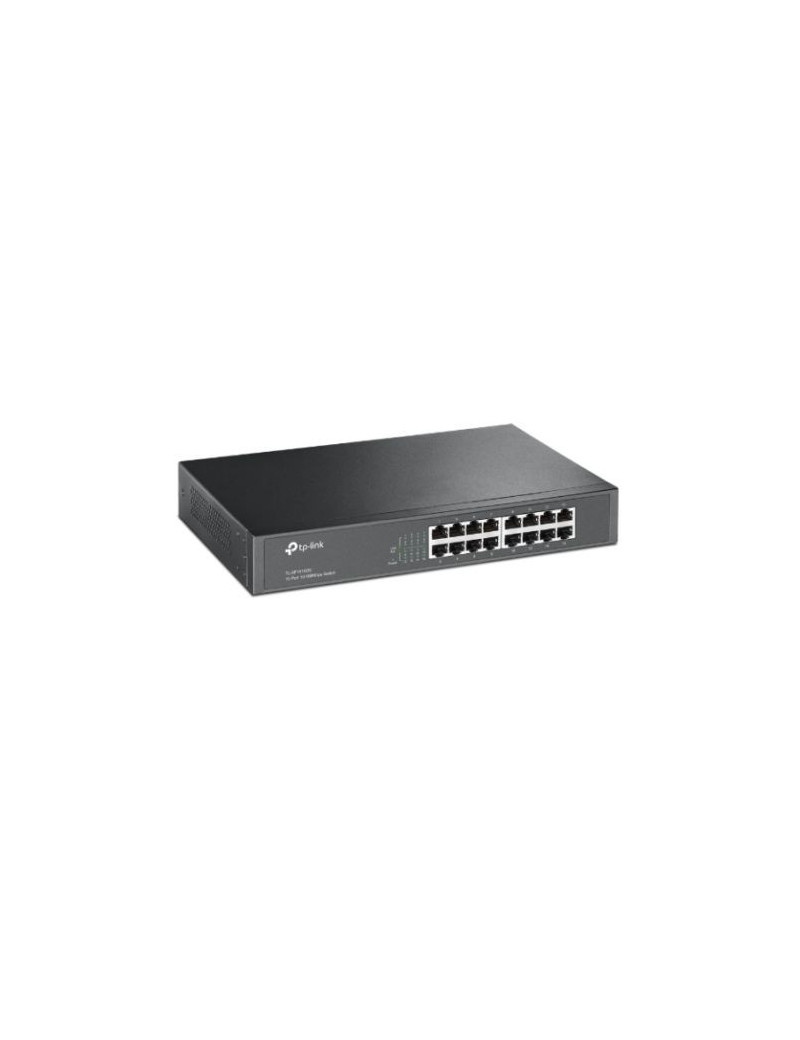 TP-LINK (TL-SF1016DS) 16-Port 10/100Mbps Unmanaged Desktop/Rackmount Switch  13-inch Steel Case