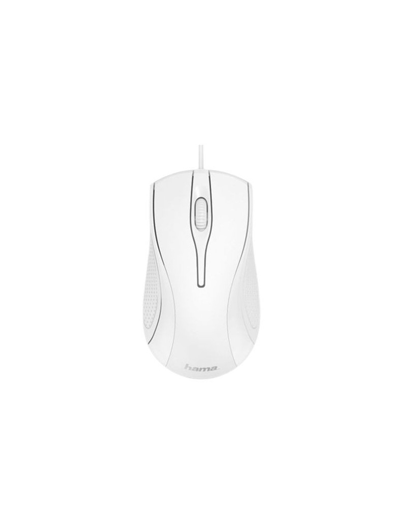 Hama MC-200 Wired Optical Mouse  1000 DPI  USB  3 Buttons  White