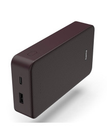 Hama Colour 20 Plum 20000mAh Fast Charge Powerbank  USB-A & USB-C  LED Capacity Indicator