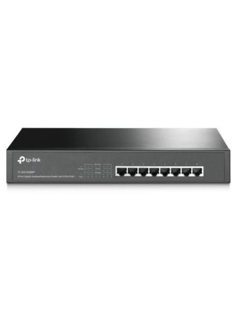 TP-LINK (TL-SG1008MP) 8-Port Gigabit Unmanaged Desktop/Rackmount Switch  8-Port PoE+  Metal