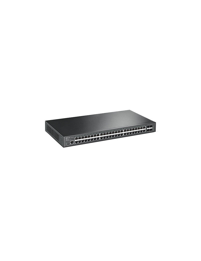 TP-LINK (TL-SG3452X) JetStream 48-Port Gigabit L2+ Managed Switch with 10GE 4 SFP+ Slots  L2/L3/L4 QoS  Fanless  Rackmountable