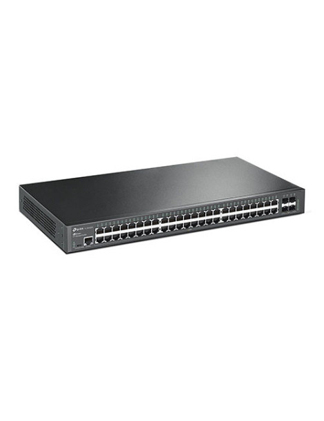 TP-LINK (TL-SG3452X) JetStream 48-Port Gigabit L2+ Managed Switch with 10GE 4 SFP+ Slots  L2/L3/L4 QoS  Fanless  Rackmountable