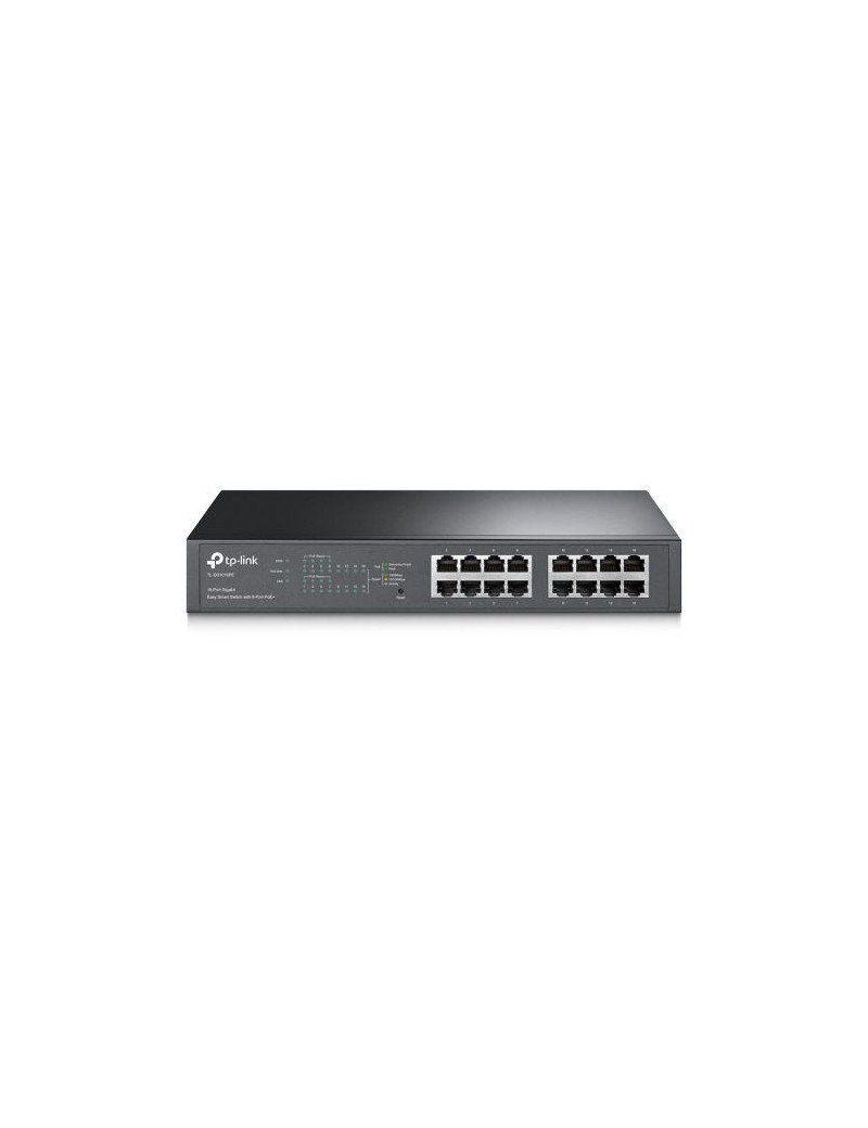 TP-LINK (TL-SG1016PE) 16-Port Gigabit Easy Smart Desktop/Rackmount Switch  8-Port PoE+  Metal