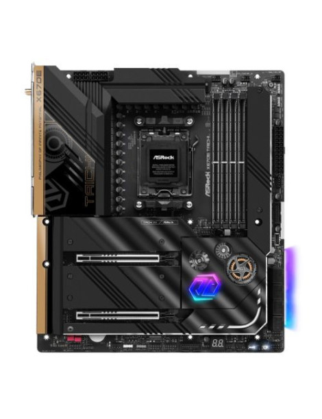 Asrock X670E TAICHI  AMD X670  AM5  EATX  4 DDR5  HDMI  2 USB4  Wi-Fi 6E  2.5G LAN  PD 3.0 27W  PCIe5  RGB  4x M.2