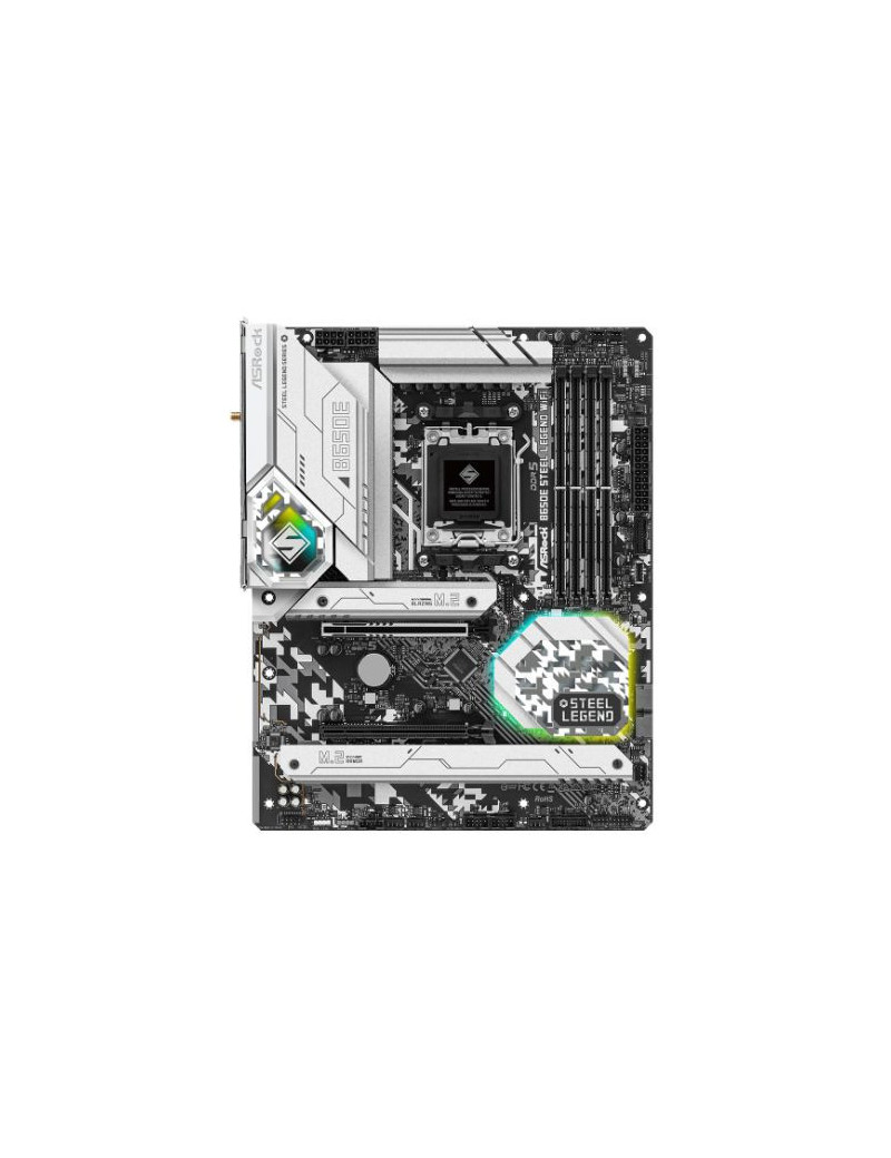 Asrock B650E STEEL LEGEND WIFI  AMD B650  AM5  ATX  4 DDR5  HDMI  DP  Wi-Fi 6E  2.5G LAN  PCIe5  RGB  3x M.2