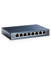 TP-LINK (TL-SG108) 8-Port Gigabit Unmanaged Desktop Switch  Steel Case