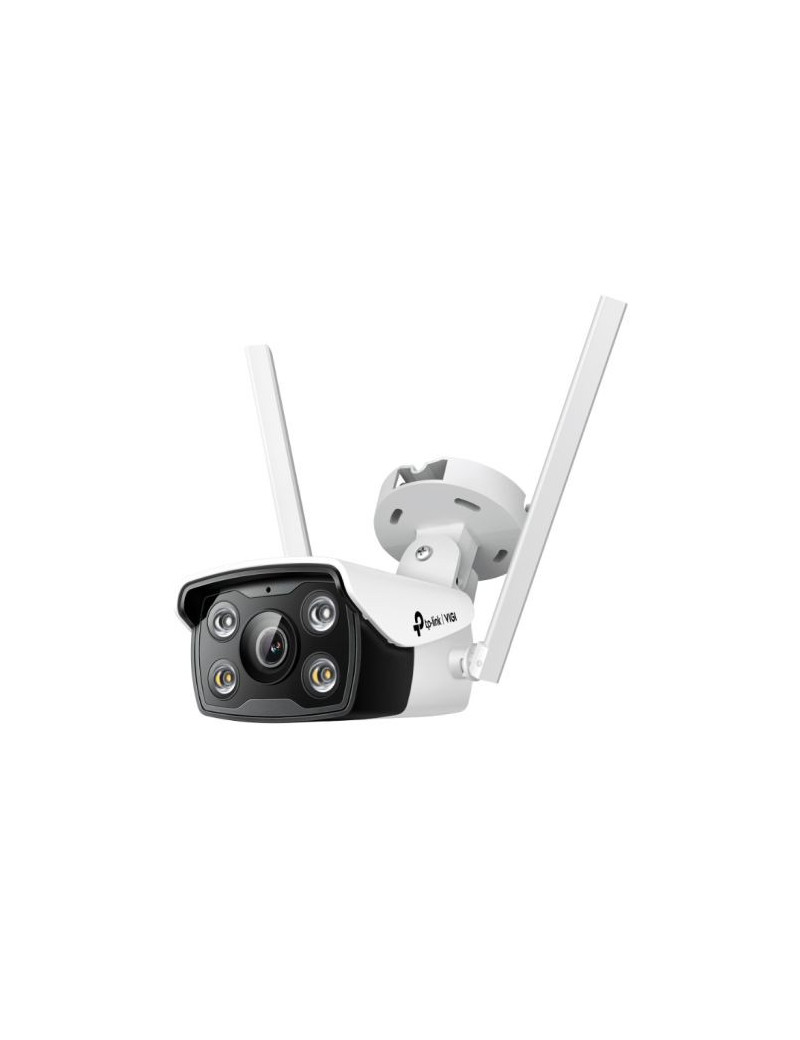 TP-LINK (VIGI C340-W 4MM) 4MP Outdoor Full-Colour Wi-Fi Bullet Network Camera w/ 4mm Lens  Spotlight LEDs  Smart Detection  Two-Way Audio  H.265+