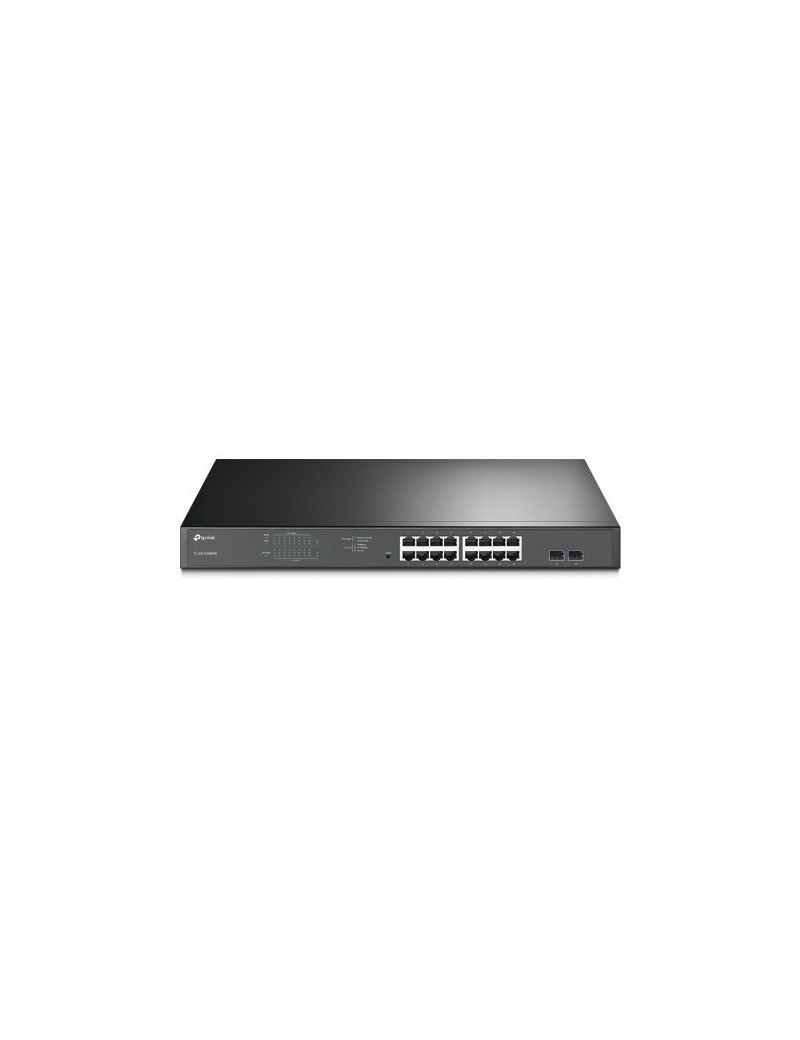 TP-LINK (TL-SG1218MPE) 16-Port Gigabit PoE+ Easy Smart Switch  2 SFP Ports  Rackmountable