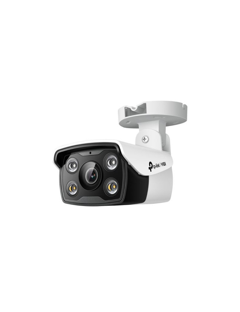 TP-LINK (VIGI C340 4MM) 4MP Outdoor Full-Colour Bullet Network Camera w/ 4mm Lens  PoE  Spotlight LEDs  Smart Detection  IP66   H.265+