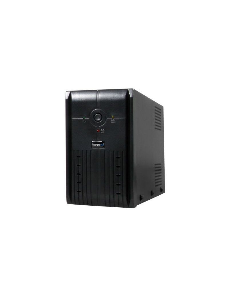 Powercool 1000VA Smart UPS  600W  LCD Display  3x UK Plug  2x RJ45  3x IEC  USB