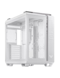 Asus TUF Gaming GT502 Case w/ Front & Side Glass Window  ATX  Dual Chamber  Modular Design  LED Control Button  USB-C  Carry Handles  White