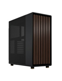 Fractal Design North Charcoal Black (Black Solid) Case  ATX  Fine Mesh Side  2 Fans  USB-C  Walnut Front