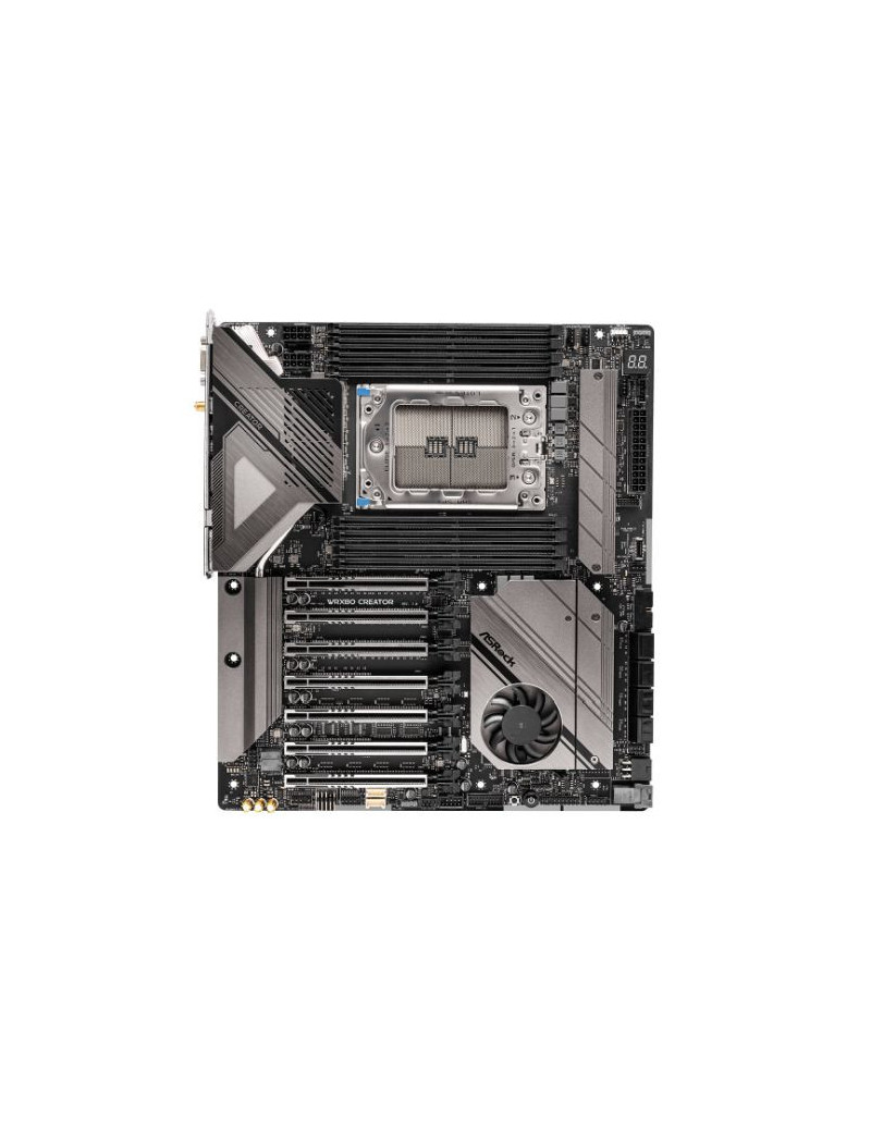 Asrock WRX80 CREATOR R2.0  AMD WRX80  sWRX8  EATX  8 DDR4  Wi-Fi 6E  Thunderbolt 4  Dual 10G LAN & IPMI  2x M.2