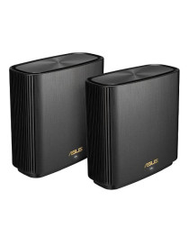 Asus (ZenWiFi XT9) AX7800 Tri-Band Wi-Fi 6 Mesh System  2 Pack  160MHz Bandwidth  2.5G WAN  USB  Parental Controls  Black