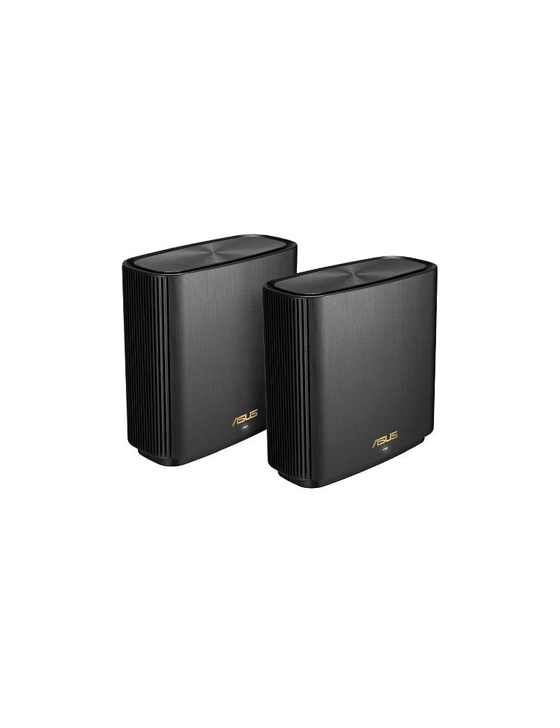 Asus (ZenWiFi XT9) AX7800 Tri-Band Wi-Fi 6 Mesh System  2 Pack  160MHz Bandwidth  2.5G WAN  USB  Parental Controls  Black