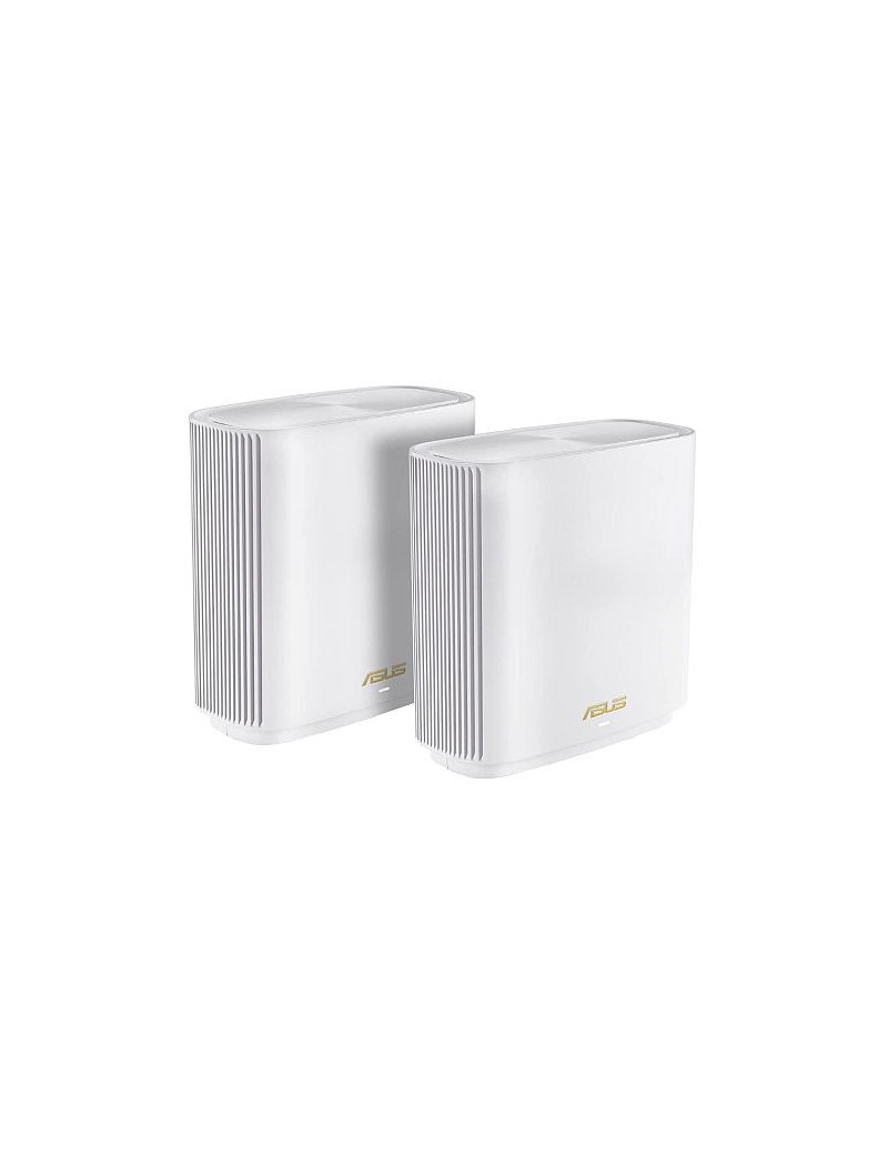 Asus (ZenWiFi XT9) AX7800 Tri-Band Wi-Fi 6 Mesh System  2 Pack  160MHz Bandwidth  2.5G WAN  USB  Parental Controls  White