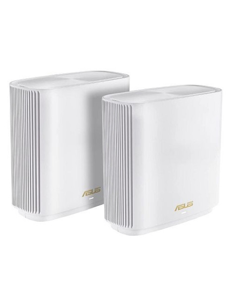 Asus (ZenWiFi XT9) AX7800 Tri-Band Wi-Fi 6 Mesh System  2 Pack  160MHz Bandwidth  2.5G WAN  USB  Parental Controls  White