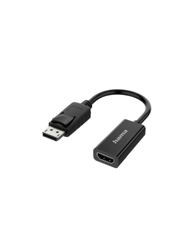 Hama DisplayPort Male to HDMI Female Converter  Ultra-HD 4K  Black  *Eco-Friendly Packaging*