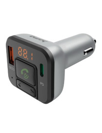 Hama FM Transmitter with Bluetooth and Hands-Free  microSD Slot  USB-A QC 3.0  USB-C PD