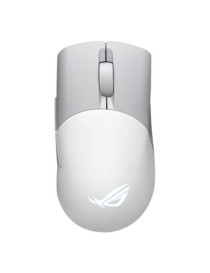 Asus ROG Keris AimPoint Wired/Wireless/Bluetooth Optical Gaming Mouse  36000 DPI  Swappable Switches  RGB  Mouse Grip Tape  White