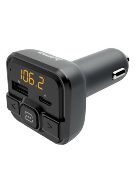 Hama FM Transmitter with Bluetooth  microSD Slot  USB-A  USB-C