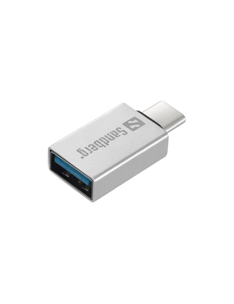 Sandberg USB Type-C to USB 3.0 Dongle  Aluminium  5 Year Warranty