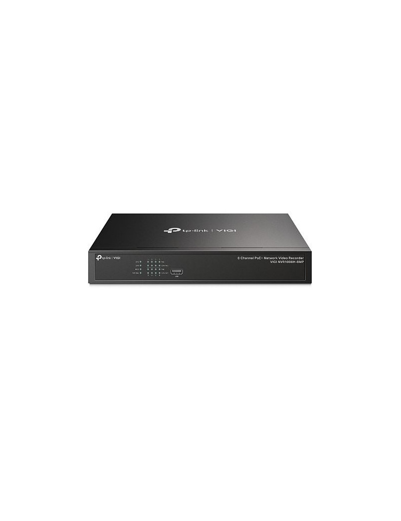 TP-LINK (VIGI NVR1008H-8MP) 8 Channel PoE+ Network Video Recorder  4K HDMI Output  16MP Decoding Capacity  H.265+  ONVIF  Two-Way Audio