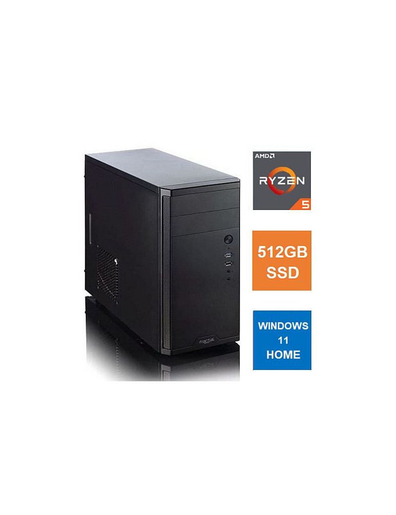 Spire MATX Tower PC  Vida Business Case  Ryzen 5 5600G  8GB 3200MHz  512GB SSD  Corsair 550W  No Optical  KB & Mouse  Windows 11 Home