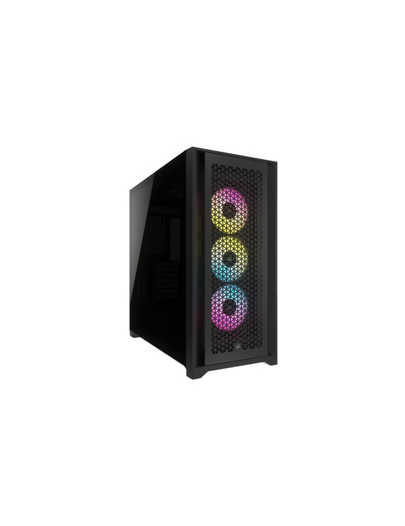 Corsair iCUE 5000D RGB AIRFLOW Gaming Case w/ Glass Window  E-ATX  3x AF120 RGB Fans  High-Airflow Front  USB-C  RGB Controller  Black