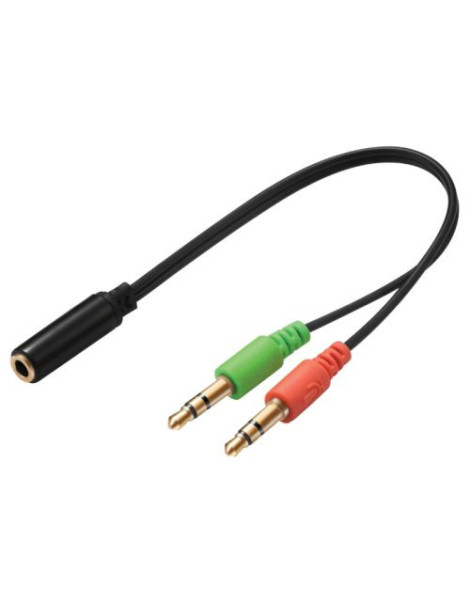 Sandberg Headset Converter - Single Jack to Dual Connector Mic & Speakers  5 Year Warranty