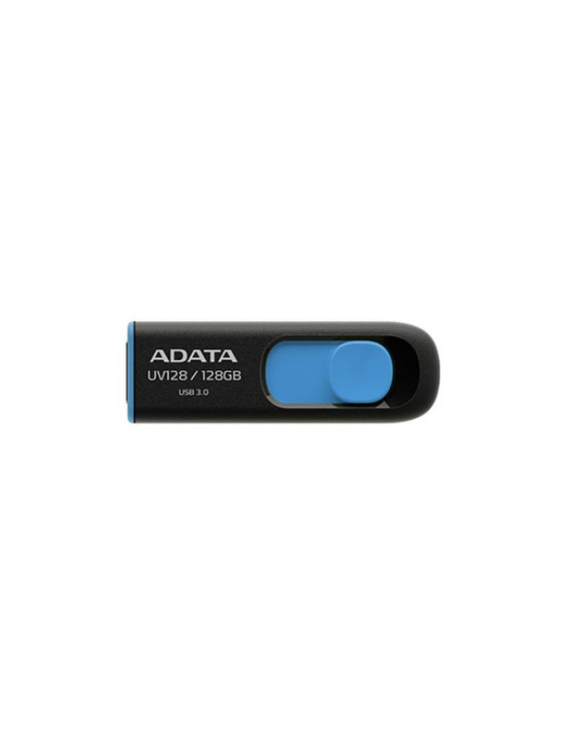 ADATA 128GB UV128 USB 3.0 Memory Pen  Retractable  Capless  Black & Blue