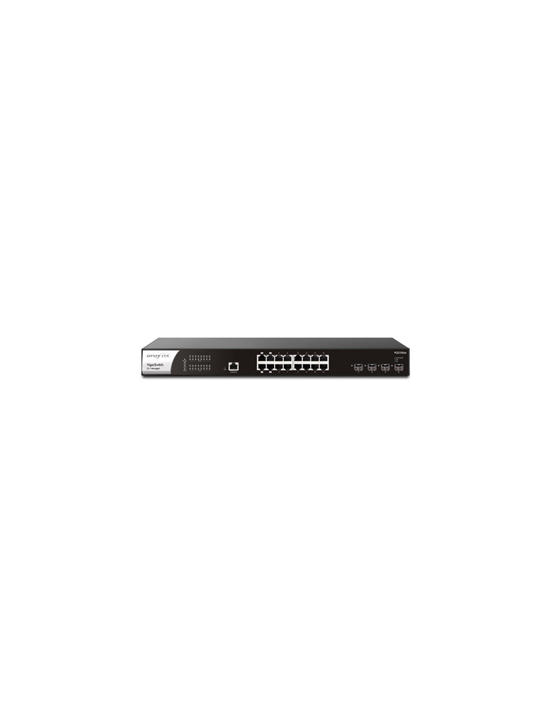 DrayTek VSPQ2200XB-K VigorSwitch PQ2200xb 16 Port 2.5 GbE POE+ Managed Layer 2+ Switch with 4x POE++ Ports and 4x 10GbE SFP+ Ports