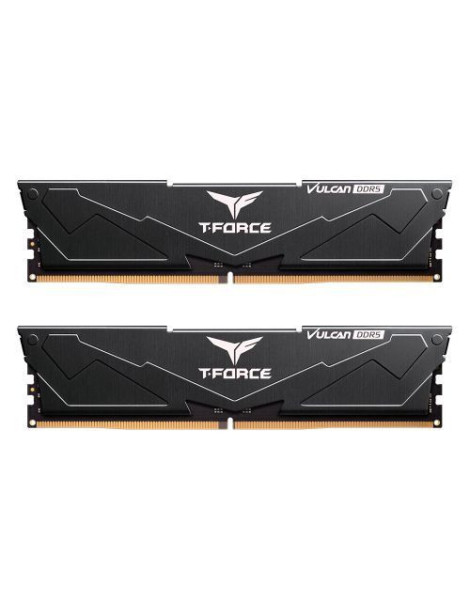 Team T-Force Vulcan 32GB Kit (2 x 16GB)  DDR5  5600MHz (PC5-44800)  CL38  ECC  XMP 3.0  PMIC  DIMM Memory  Black