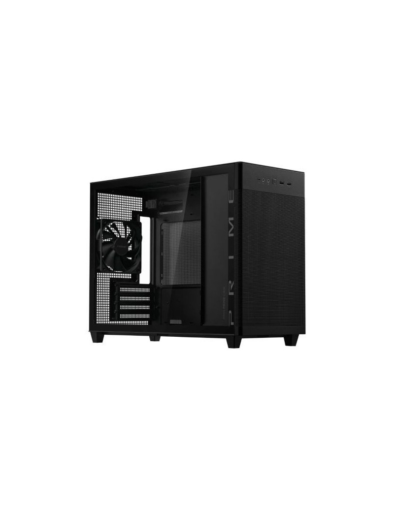 Asus Prime AP201 Gaming Case w/ Tempered Glass Window  Micro ATX  USB-C  Tool-free Panels  338mm GPU & 360mm Radiator Support  Black