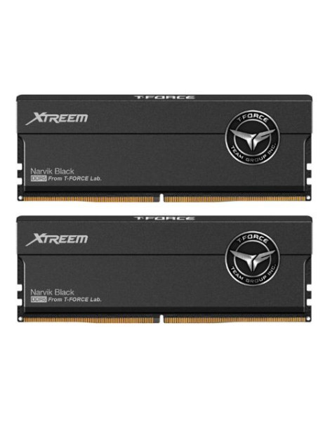 Team T-Force Xtreem 48GB Kit (2 x 24GB)  DDR5  7600MHz (PC5-60800)  CL36  ECC  XMP 3.0  PMIC  DIMM Memory  Black